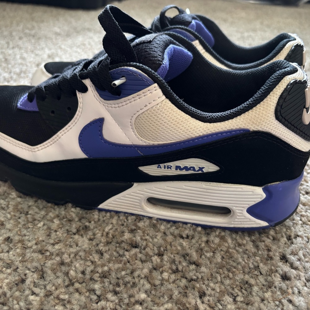 Nike Air Max Black, White and Purple Sneakers